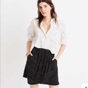 Madewell Dotted Silk Skirt